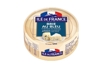 Сыр мягкий Бри "ILE de FRANCE" с голубой плесенью 125 г, БЗМЖ
