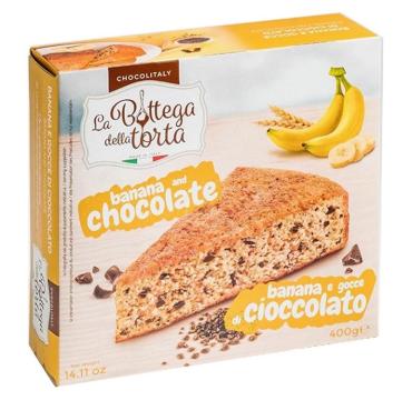 Торт "La Bottega Della Torta" с бананом и кусочками темного шоколада 400 г, Италия