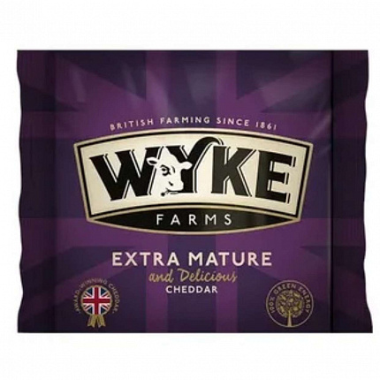 Сыр твёрдый "Wyke Farms" Extra Mature Cheddar 12 месяцев 200 г, БЗМЖ