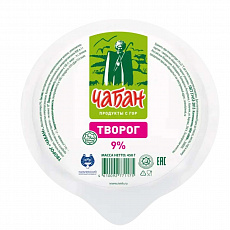 Творог "Чабан" 9% 450 г, термоформаж, Халяль, Россия, БЗМЖ