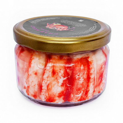 Мясо Камчатского краба Extra Premium в стекле 250 г, Россия
