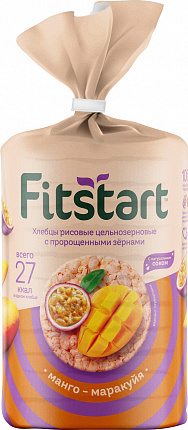 Хлебцы Fitstart рисовые Манго-маракуйя 100 г, Россия