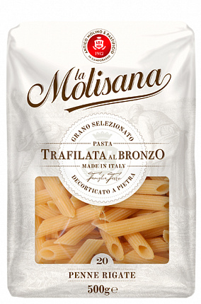 Паста №20 "La Molisana" Перья рифленые 500 г, Италия