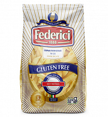 Паста №23 "Federici" Перья рифленые без глютена из кукурузы и риса 400 г, Россия