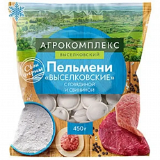 Пельмени Выселковские из говядины и свинины "Агрокомплекс Выселковский" 450 г, Россия