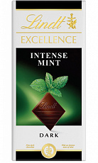 Шоколад темный "Lindt Excellence" со вкусом мяты 48% какао 100 г, Франция