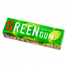 Жевательная резинка "LOTTE" Green Gum со вкусом мяты 25,2 г, Япония